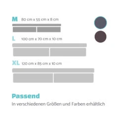 Hundebett Hundematte | Waschbar | Orthopädisch | Rutschfest | Atmungsaktiv | Klappbar Memory-Schaum | Größe M (80 X 8 X 55 Cm) -Gartenmöbel 10037569 de 0007 logo