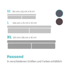 Hundebett Hundematte | Waschbar | Orthopädisch | Rutschfest | Atmungsaktiv | Klappbar Memory-Schaum | Größe XL (120 X 10 X 85 Cm) -Gartenmöbel 10037571 de 0007 logo