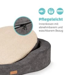 Lotte Hundebett Waschbar Orthopädisch Rutschfest Memory-Schaum Größe L -Gartenmöbel 10037575 de 0005 logo