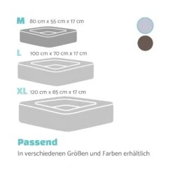 Bruno Hundebett Hundekorb | Waschbar | Orthopädisch | Rutschfest | Atmungsaktiv | Memory-Schaum | Größe M (80 X 17 X 55 Cm) -Gartenmöbel 10037582 de 0007 logo