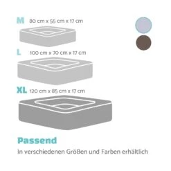 Bruno Hundebett Hundekorb | Waschbar | Orthopädisch | Rutschfest | Atmungsaktiv | Memory-Schaum | Größe XL (120 X 17 X 85 Cm) -Gartenmöbel 10037585 de 0007 logo