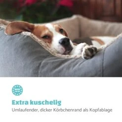 Emma Hundebett Hundekorb | Waschbar | Rutschfest | Atmungsaktiv | Wendematratze | Kissen | Größe L (100 X 30 X 90 Cm) -Gartenmöbel 10037606 de 0004 logo