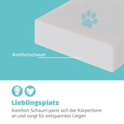 Emma Hundebett Hundekorb | Waschbar | Rutschfest | Atmungsaktiv | Wendematratze | Kissen | Größe S (67 X 20 X 59 Cm) -Gartenmöbel 10037607 de 0003 logo