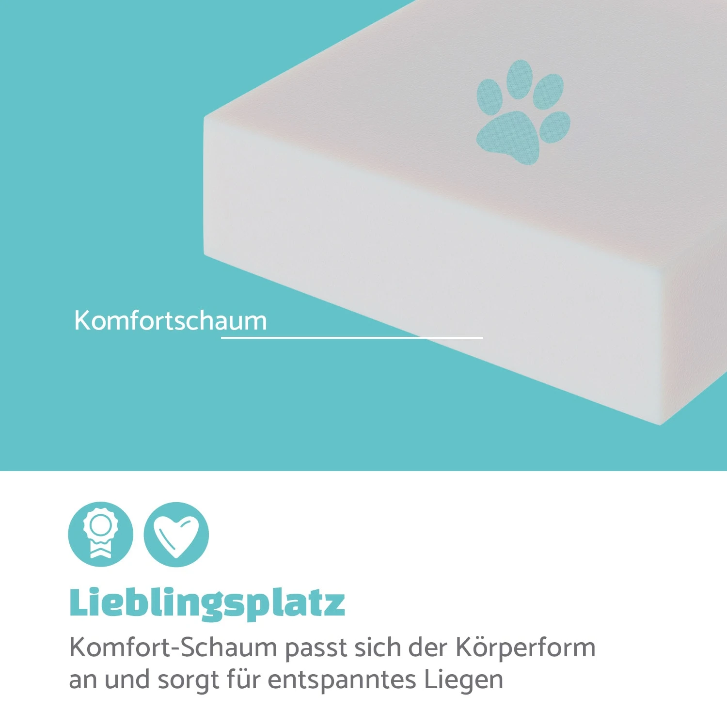 Emma Hundebett Hundekorb | Waschbar | Rutschfest | Atmungsaktiv | Wendematratze | Kissen | Größe M (80 X 20 X 70 Cm) 3 Emma Hundebett Hundekorb | Waschbar | Rutschfest | Atmungsaktiv | Wendematratze | Kissen | Größe M (80 X 20 X 70 Cm) – Bild 3