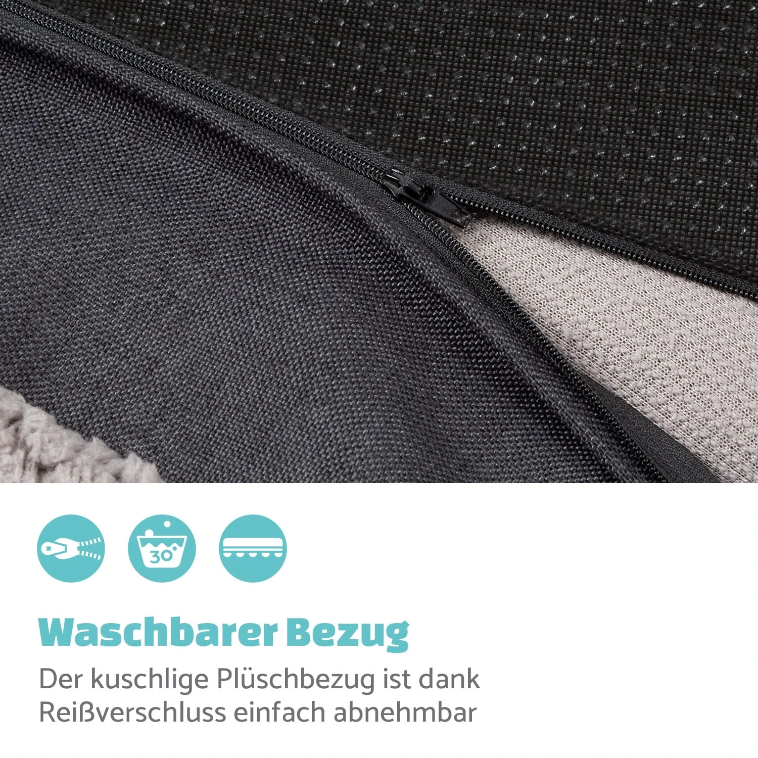 Balu L Hundebett Ersatzbezug Waschbar Rutschfest Atmungsaktiv 2 Balu L Hundebett Ersatzbezug Waschbar Rutschfest Atmungsaktiv – Bild 2