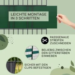 Sichtschutzstreifen Zaunblenden PVC-Hartplastik 2,53 X 0,19 M -Gartenmöbel 10037994 de 0004 usp