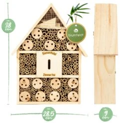 Insektenhotel Mit Spitzdach Aufhängung Ganzjährig Bewohnbar Holz -Gartenmöbel 10038022 yy 0007 logo