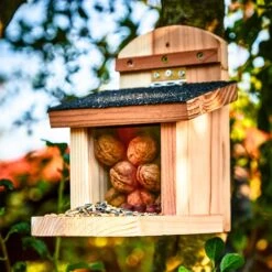 Futterhaus Für Eichhörnchen Flachdach Zedernholz Bitumen Unbehandelt -Gartenmöbel 10038115 yy 0003 logo