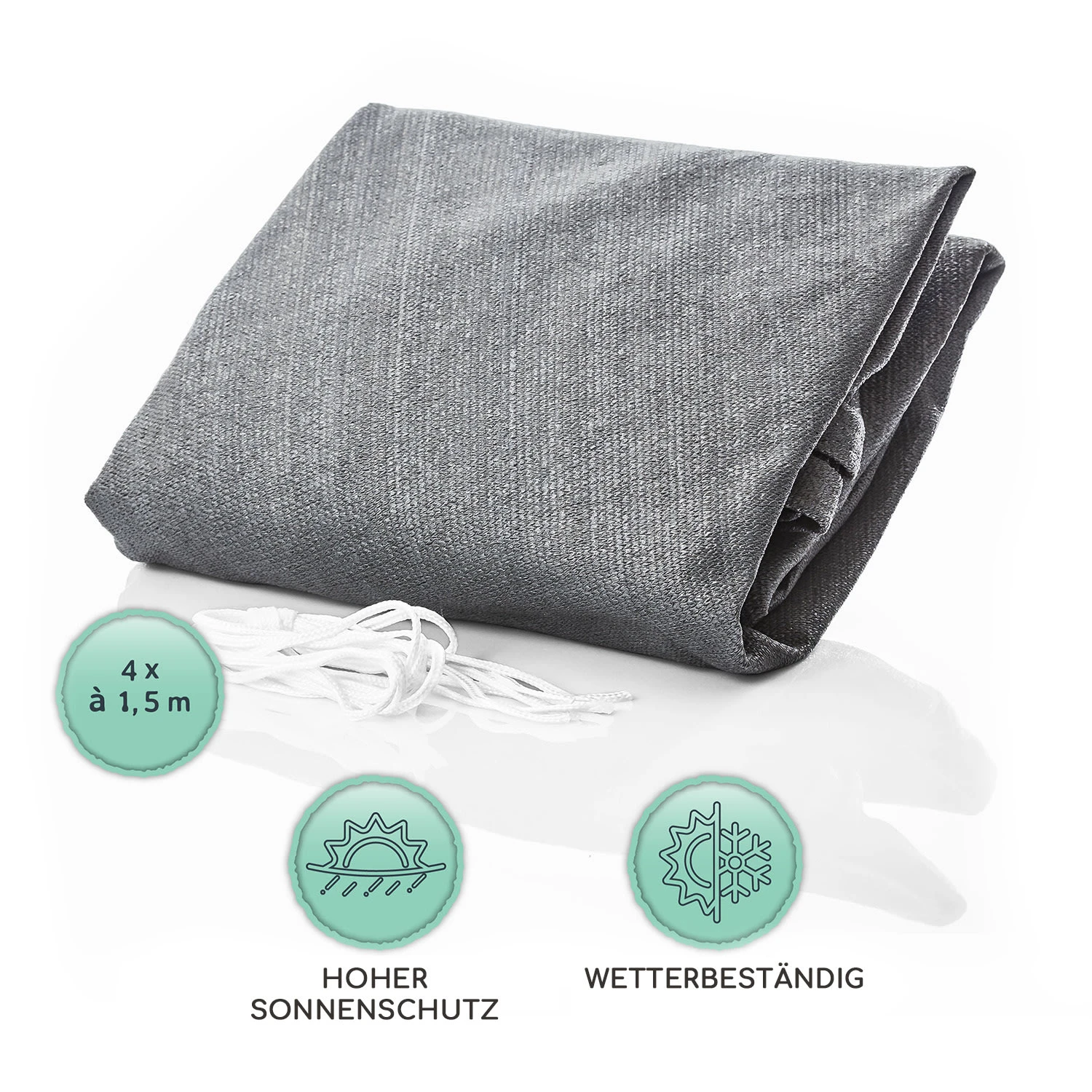 Dreieckiges Sonnensegel 3x3x3 M Befestigungsringe PE Luftdurchlässig 5 Dreieckiges Sonnensegel 3x3x3 M Befestigungsringe PE Luftdurchlässig – Bild 5