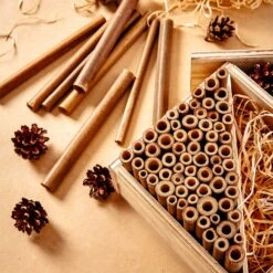 Bambusröhrchen 70 Stück Je 15 Cm Länge Holzfarben -Gartenmöbel 10038148 yy 0003 logo