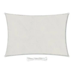 Rechteckiges Sonnensegel 2x3 M Mit Befestigungsringen Polyester Luftdurchlässig