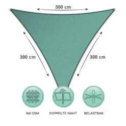 Dreieckiges Sonnensegel 3x3x3 M Polyester Luftdurchlässig -Gartenmöbel 10038200 de 0006 logo