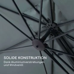 Saint-Tropez Ampelschirm 3-Achsen-Rotation 360° Drehbar 3 X 3,55 M UV-Schutz 50+ -Gartenmöbel 10038316 de 0003 logo