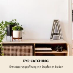 Thorn Blumentopf Mit Ständer 50er Jahre Stil 2 Größen -Gartenmöbel 10038440 de 0003 usp