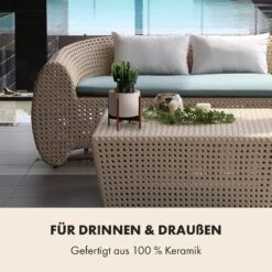 Thorn Blumentopf Mit Ständer 50er Jahre Stil 2er-Set Akazie 19,6x20x19,6 Cm -Gartenmöbel 10038441 de 0004 usp