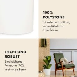 Venlo Blumentopf Polystone In- Und Outdoor 3 Größen -Gartenmöbel 10038471 de 0003 usp