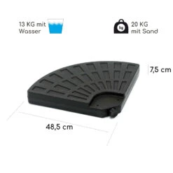 Limousin Sonnenschirmständer-Gewichte 72 Kg Leergewichte 4er-Set -Gartenmöbel 10038525 de 0008 logo