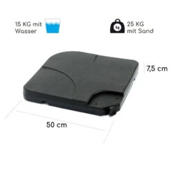 Limousin Sonnenschirmständer-Gewichte 80 Kg Leergewichte 4er-Set -Gartenmöbel 10038526 de 0008 logo