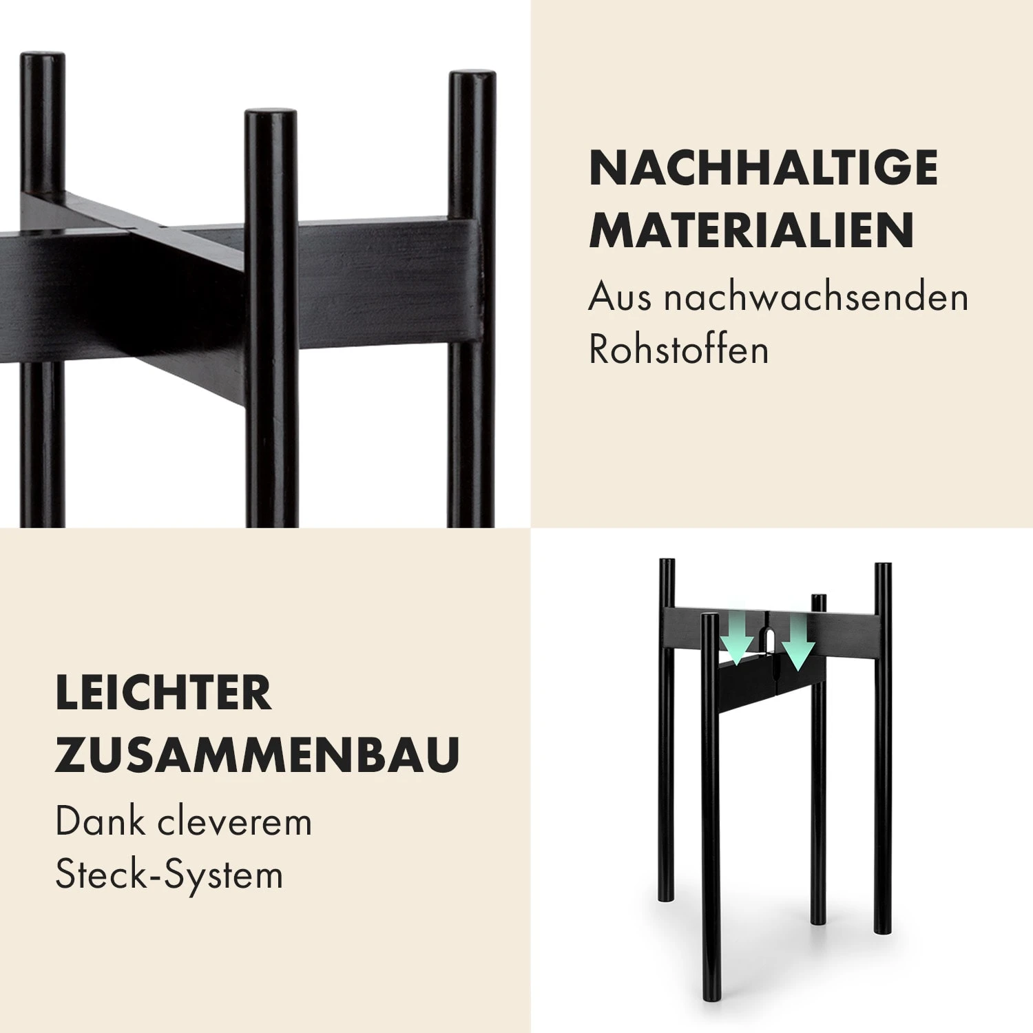 Zeist Pflanzenhalter 2 Höhen Kombinierbar Steck-Design Naturbelassen 4 Zeist Pflanzenhalter 2 Höhen Kombinierbar Steck-Design Naturbelassen – Bild 4