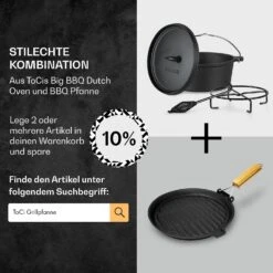 Galloway Dutch Oven 4.5 BBQ-Topf Gusseisen Größe S / 4.5 Qt -Gartenmöbel 10038580 de 0007 usp