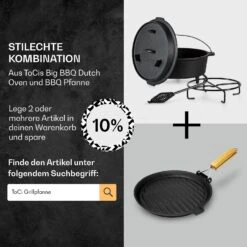 Guernsey Premium Dutch Oven 12.0 BBQ-Topf Gusseisen Standfüße Größe XL / 12 Qt 13 Guernsey Premium Dutch Oven 12.0 BBQ-Topf Gusseisen Standfüße Größe XL / 12 Qt -Gartenmöbel 10038644 de 0007 usp