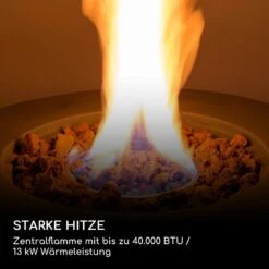 Pilos Gas-Feuerstelle 40.000BTU/13kW Abdeckung Edelstahlbrenner -Gartenmöbel 10039400 de 0003 logo