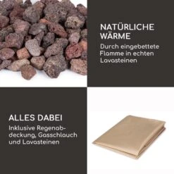 Pilos Gas-Feuerstelle 40.000BTU/13kW Abdeckung Edelstahlbrenner -Gartenmöbel 10039400 de 0006 logo