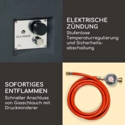 Isaris Gas-Feuerstelle 40.000BTU/13kW Abdeckung Edelstahlbrenner -Gartenmöbel 10039402 de 0005 logo