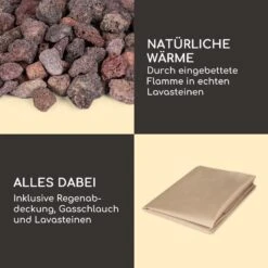 Isaris Gas-Feuerstelle 40.000BTU/13kW Abdeckung Edelstahlbrenner -Gartenmöbel 10039402 de 0006 logo