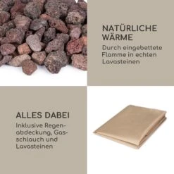 Vitina Gas-Feuerstelle 40.000BTU/13kW Abdeckung Edelstahlbrenner -Gartenmöbel 10039404 de 0006 logo