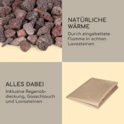 Anafi Gas-Feuerstelle 40.000BTU/13kW Abdeckung Edelstahlbrenner -Gartenmöbel 10039410 de 0007 logo