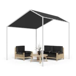 Blumfeldt La Rochelle Gazebo Schrägdach UV 50+ Aluminium Polyester