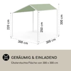 Blumfeldt La Rochelle Gazebo Schrägdach UV 50+ Aluminium Polyester -Gartenmöbel 10040100 de 0004 logo
