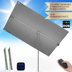 Blumfeldt Bayonne Sonnenschirm 130 X 180 Cm Polyester UV 50 Solar LED