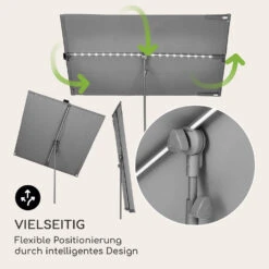 Blumfeldt Bayonne Sonnenschirm 130 X 180 Cm Polyester UV 50 Solar LED -Gartenmöbel 10040105 de 0004 logo