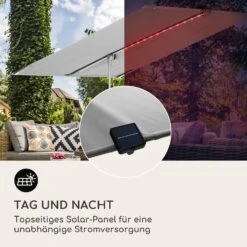 Blumfeldt Bayonne Sonnenschirm 130 X 180 Cm Polyester UV 50 Solar LED -Gartenmöbel 10040105 de 0006 logo