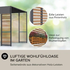 Valence Gazebo 3x3 M UV50+ Wasserabweisend LED-Solar-Beleuchtung Solar-Panel -Gartenmöbel 10040112 de 0003 logo