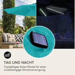 Blumfeldt Calais Sonnenschirm LED Aluminium-Rahmen Polyester-Bespannung UV 50 -Gartenmöbel 10040122 de 0005 logo