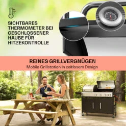 Kingsville 4.1 Kombigrill Gas + Kohle 13,7 KW 4+1 Brenner -Gartenmöbel 10040271 de 0004 usp