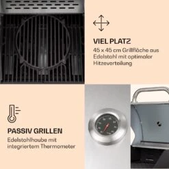 Lucifer 2 Gasgrill 2 X 3,6 KW Brenner 45x45cm Grill Edelstahl Mobil 11 Lucifer 2 Gasgrill 2 X 3,6 KW Brenner 45x45cm Grill Edelstahl Mobil -Gartenmöbel 10040279 de 0004 logo