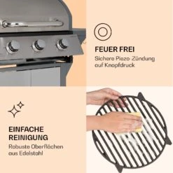 Lucifer 3 Gasgrill 3 X 3,6 KW Brenner 60x45cm Grill Edelstahl Mobil -Gartenmöbel 10040280 de 0007 logo