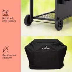 Aberdeen Kombi-Grill Gas Kohle Smoker Thermometer 2 Seitentische Mobil -Gartenmöbel 10040294 de 0008 usp