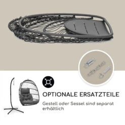 Biarritz Individuelle Hängesessel PE Aluminium Polyrattan 130 Kg -Gartenmöbel 10040299 de 0005 usp