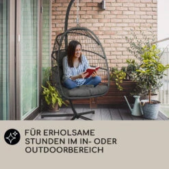 Biarritz Individuelle Hängesessel PE Aluminium Polyrattan 130 Kg -Gartenmöbel 10040299 de 0006 usp