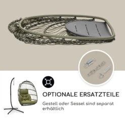 Biarritz Individuelle Hängesessel PE Aluminium Polyrattan 130 Kg -Gartenmöbel 10040300 de 0005 usp