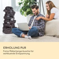 Stonehenge XL Solarbrunnen LED-Beleuchtung Polyresin Li-Ionen-Akku -Gartenmöbel 10040348 de 0006 logo