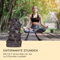 Stonehenge XL Solarbrunnen LED-Beleuchtung Polyresin Li-Ionen-Akku -Gartenmöbel 10040348 de 0007 logo