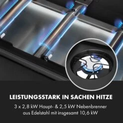 Valdosta 3.1 Gasgrill 3 X 2,8 KW + 2,5 KW Brenner Edelstahl Mobil 14 Valdosta 3.1 Gasgrill 3 X 2,8 KW + 2,5 KW Brenner Edelstahl Mobil -Gartenmöbel 10040704 de 0005 logo